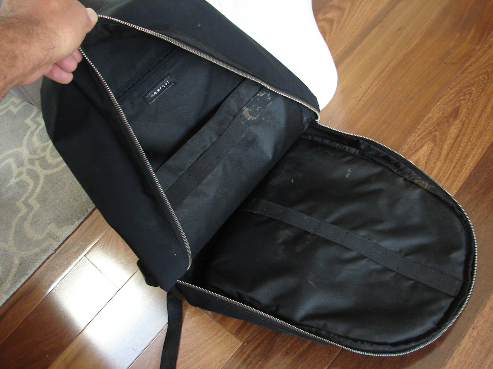 Mercedes Benz Backpack Black Leather Bottom