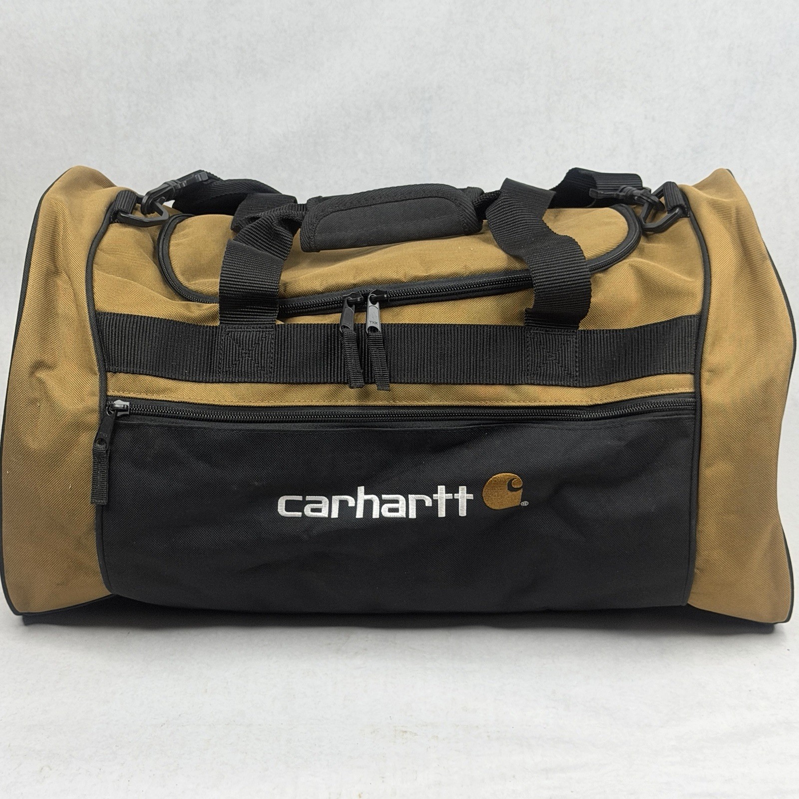 Carhartt® Canvas Packable Duffel – Travel Carry Bag, Brown – Black Used Great