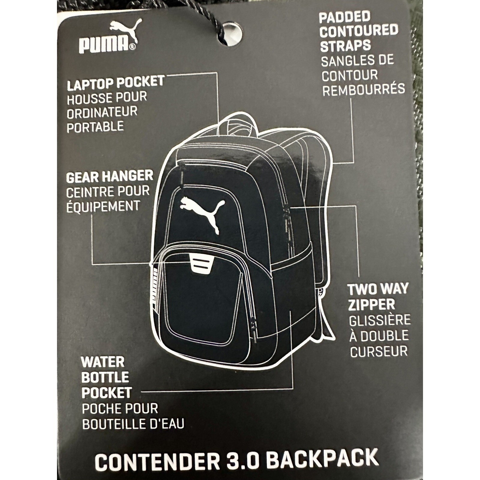 Puma Evercat Contender3.0 Backpack Bag Unisex Black Charcoal NWT
