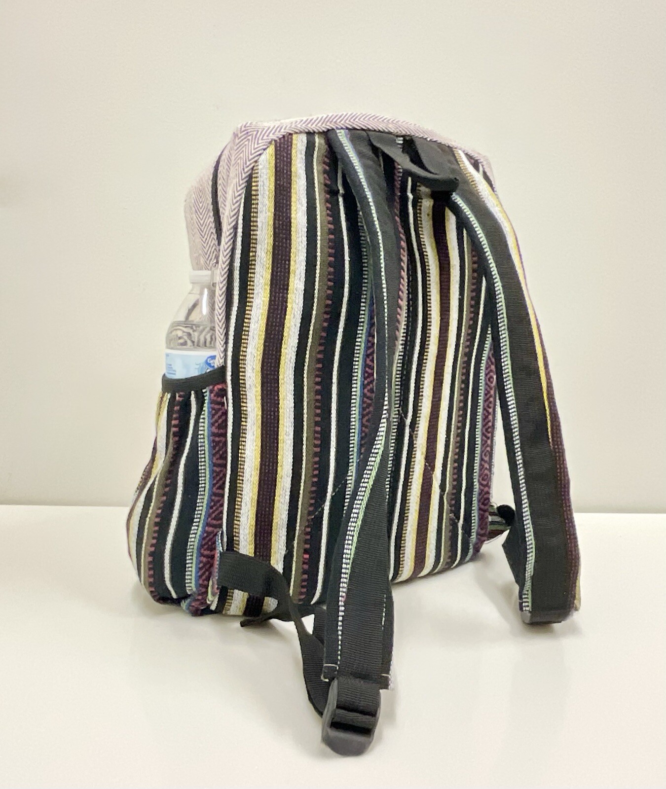 Handmade Hemp Backpack Elephant With Laptop Pocket Nepal Fair Trade Hiking Boho