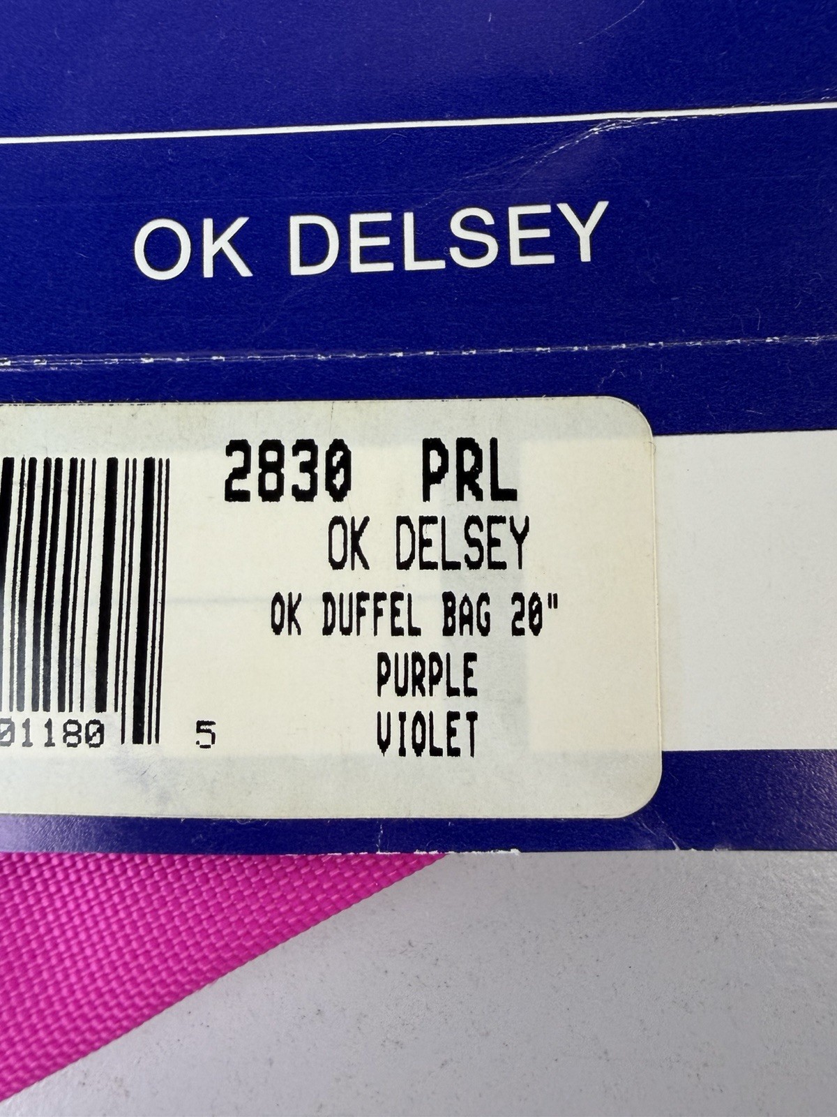 Vintage Delsey Paris Nylon OK! 20” Duffle Bag Purple Violet / Pink – Pls READ