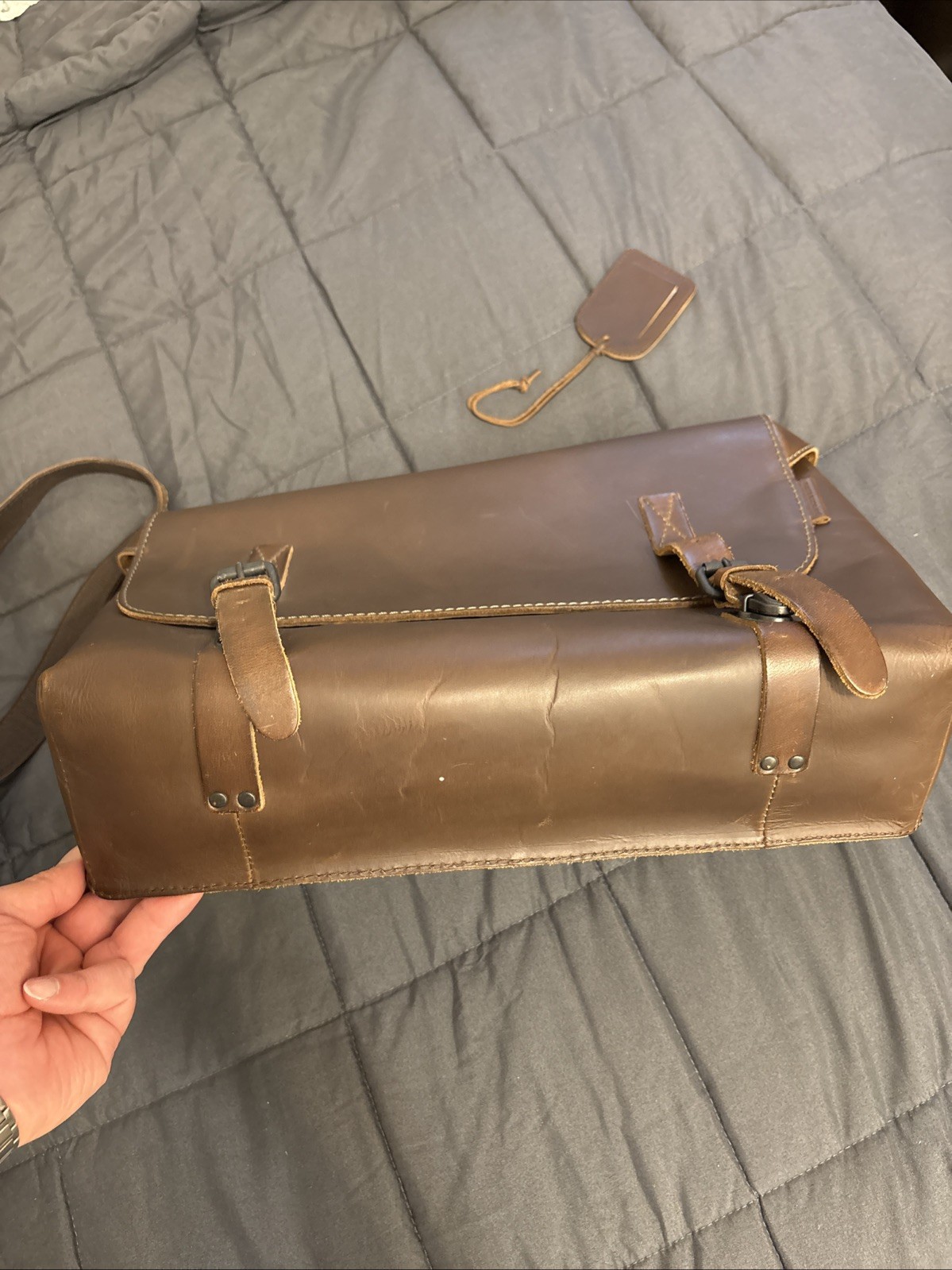 STUNNING FULL LEATHER LINED Messenger Bag HEIRLOOM QUALITY BUY IT FOR LIFE