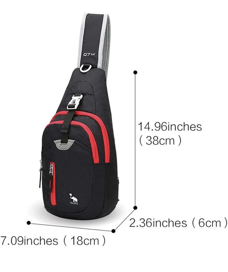 OIWAS Small Sling Backpack Lightweight One Strap Bag Hiking Crossbody Chest Pack