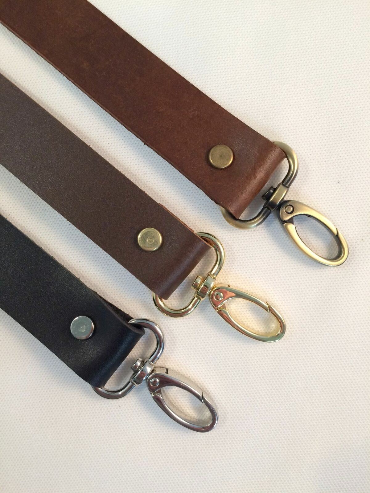 1″ Wide Quality Leather Replacement Handle Purse Bag Strap 4 Lengths 3 Colors