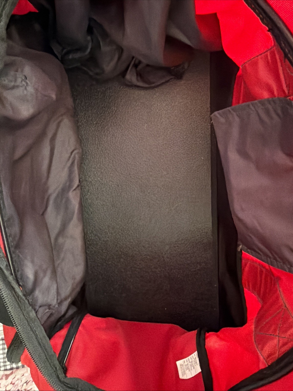 Nike Large Duffle Bag Red With Black No Shoulder Strap