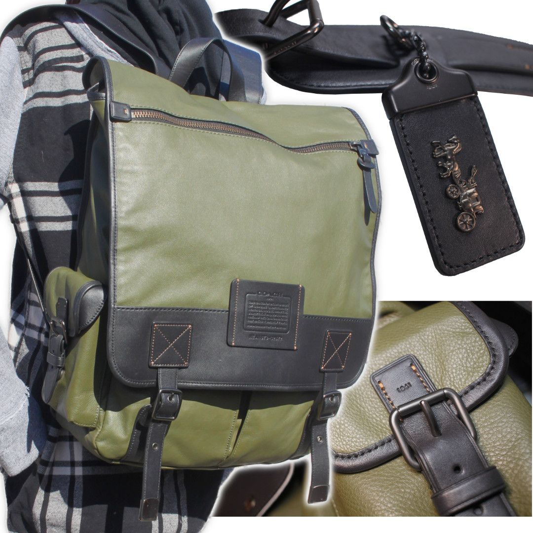 (COACH 32572) 1941 Scout Backpack, Army Green, Gunmetal Hardware