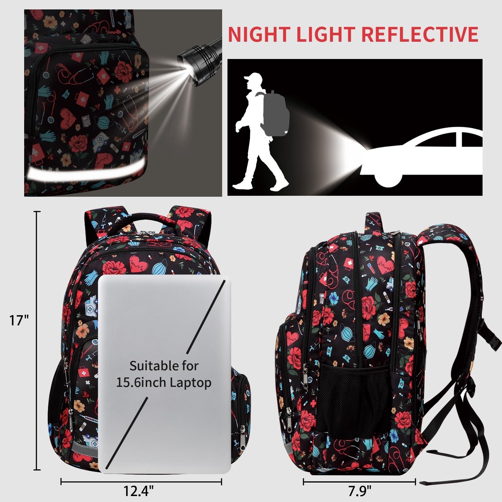 Nurse Backpack for Women – Stylish Laptop Work Bag, College & Hospital Essential