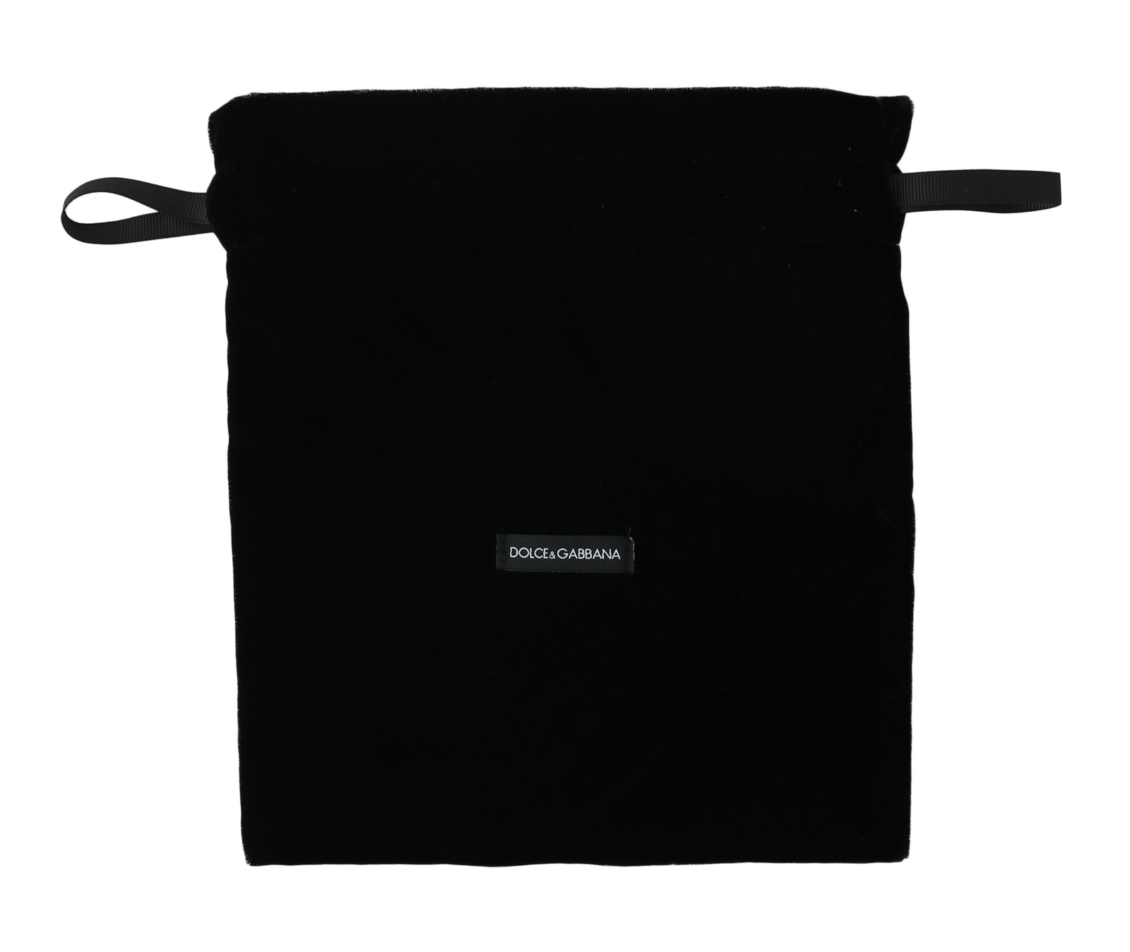 DOLCE & GABBANA Dustbag Cover Bag Cotton Black Drawstring Small 22cm x 20cm
