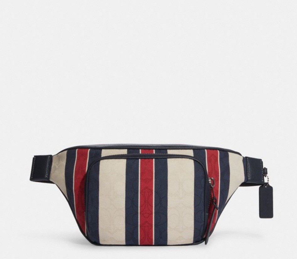 NWT Coach Thompson Belt Bag In Signature Jacquard With Stripes Style No. C6699