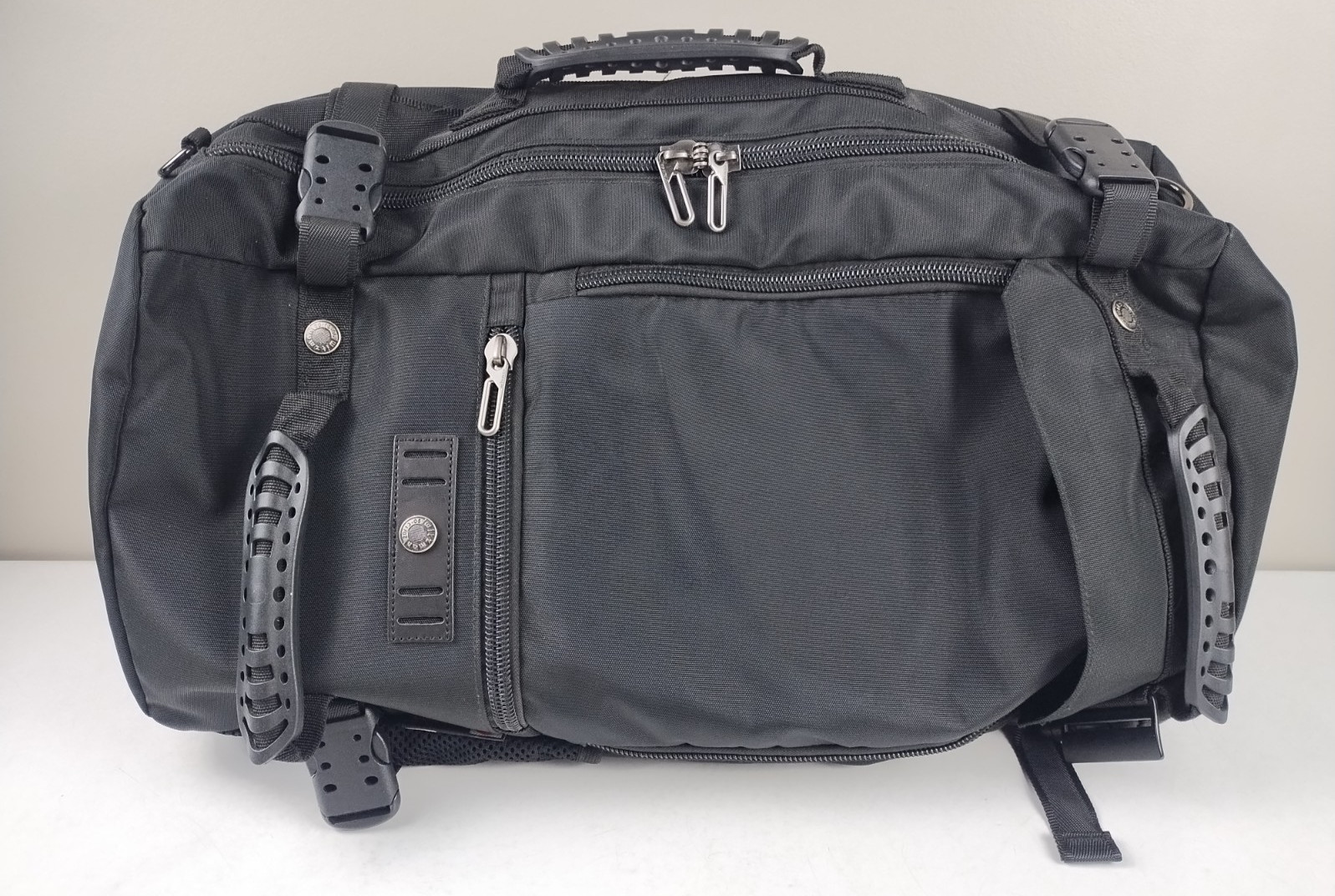 WITZMAN 3-in-1 Black Travel Backpack Duffel Bag Canvas Carry On – 20/13-06