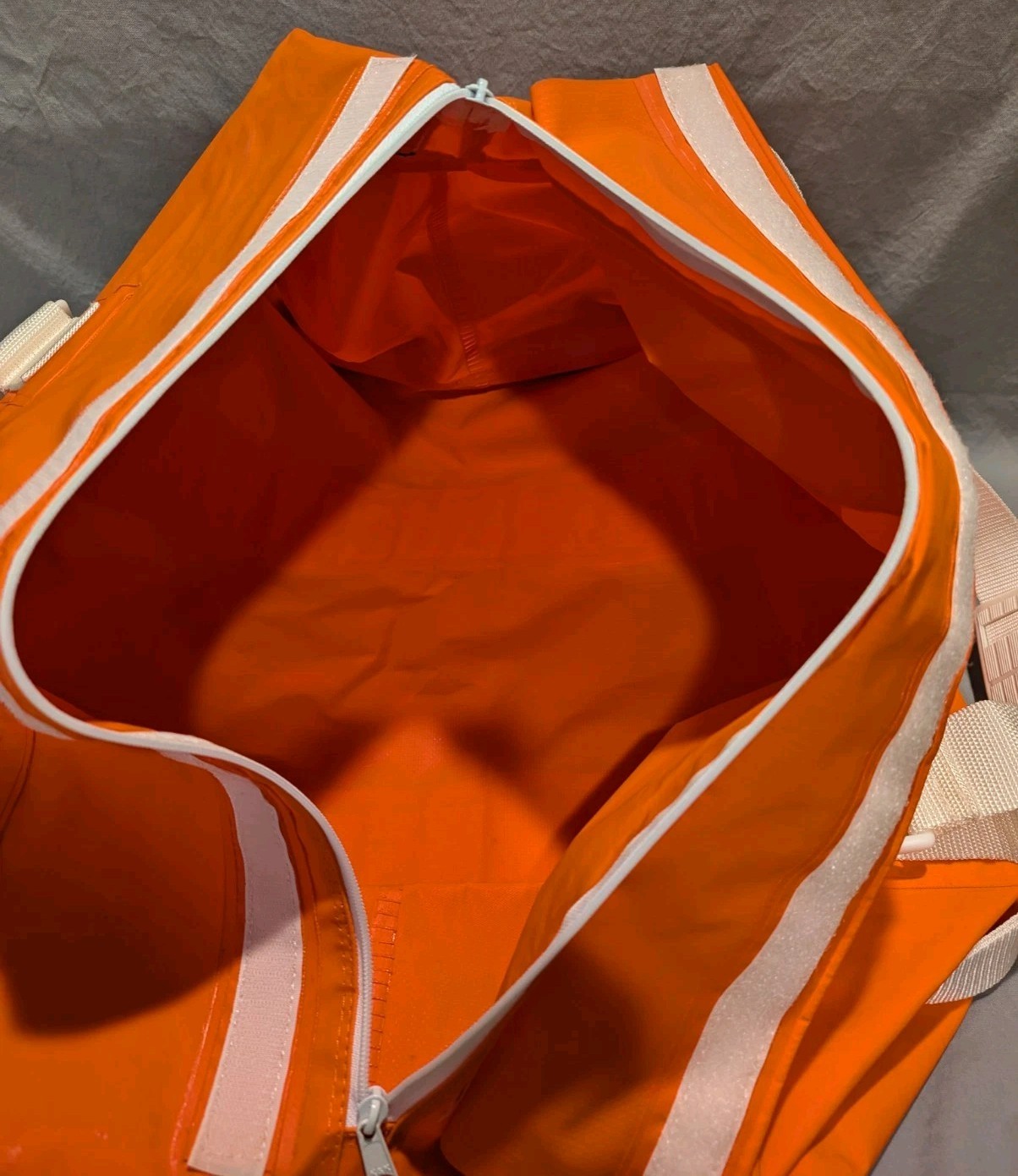 Vintage Cabela’s Large Orange Waterproof Duffle Bag Hunting Fishing