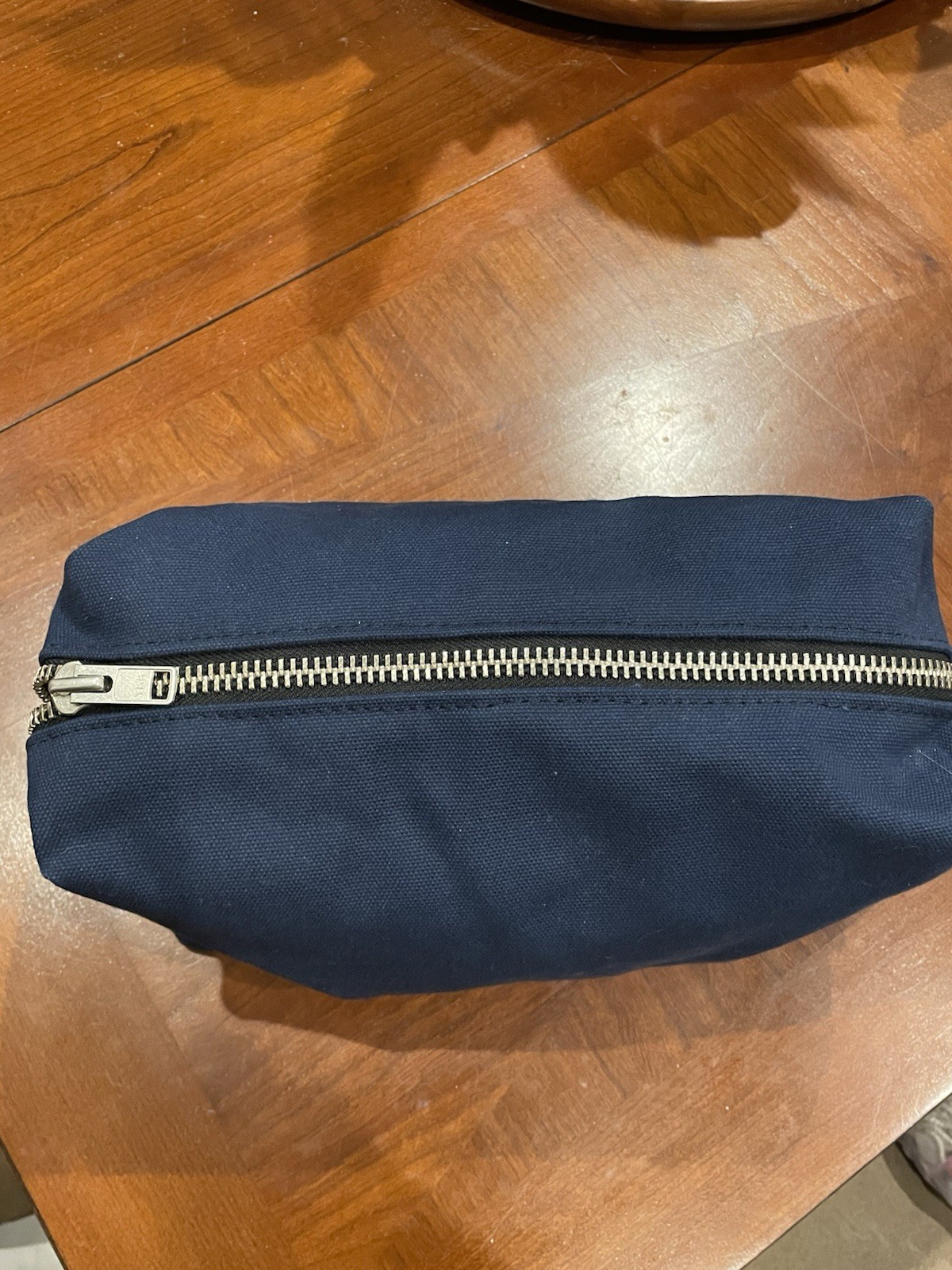 Steele Canvas Dopp Kit. Navy Blue Waxed Canvas With Sesame Workshop Logo. USA.
