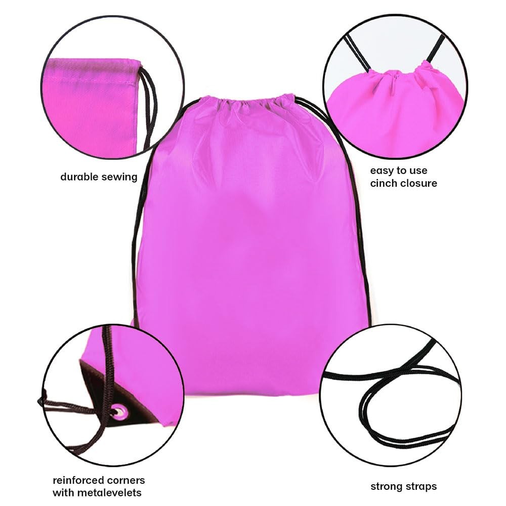 Drawstring Backpack Bulk 20 Packs Draw String Bags for Gym Sports Trip Pedest…