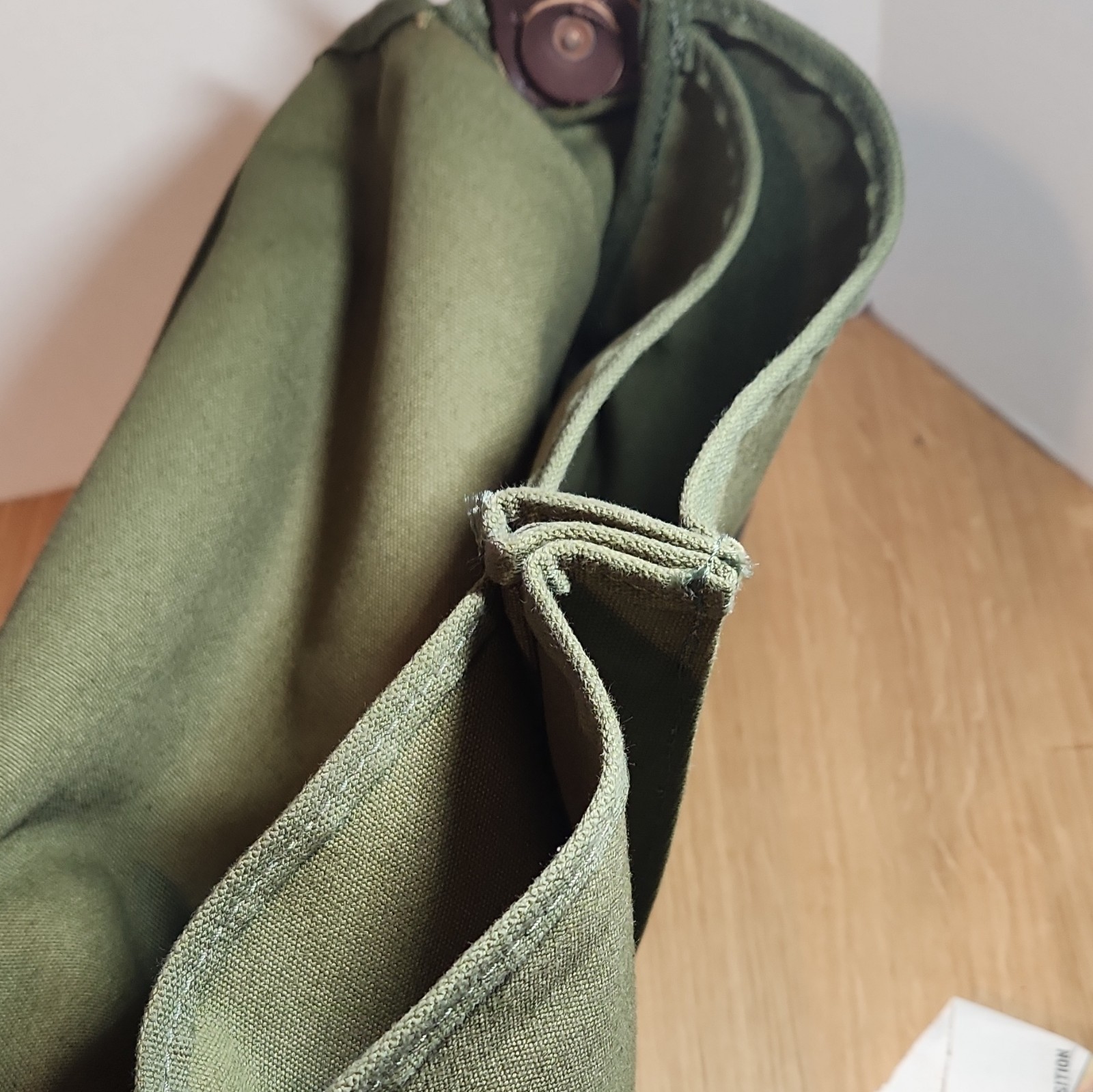 Green/Brown Messenger Shoulder Bag, Adjustable Strap, Flap Buckle, Top Zipper