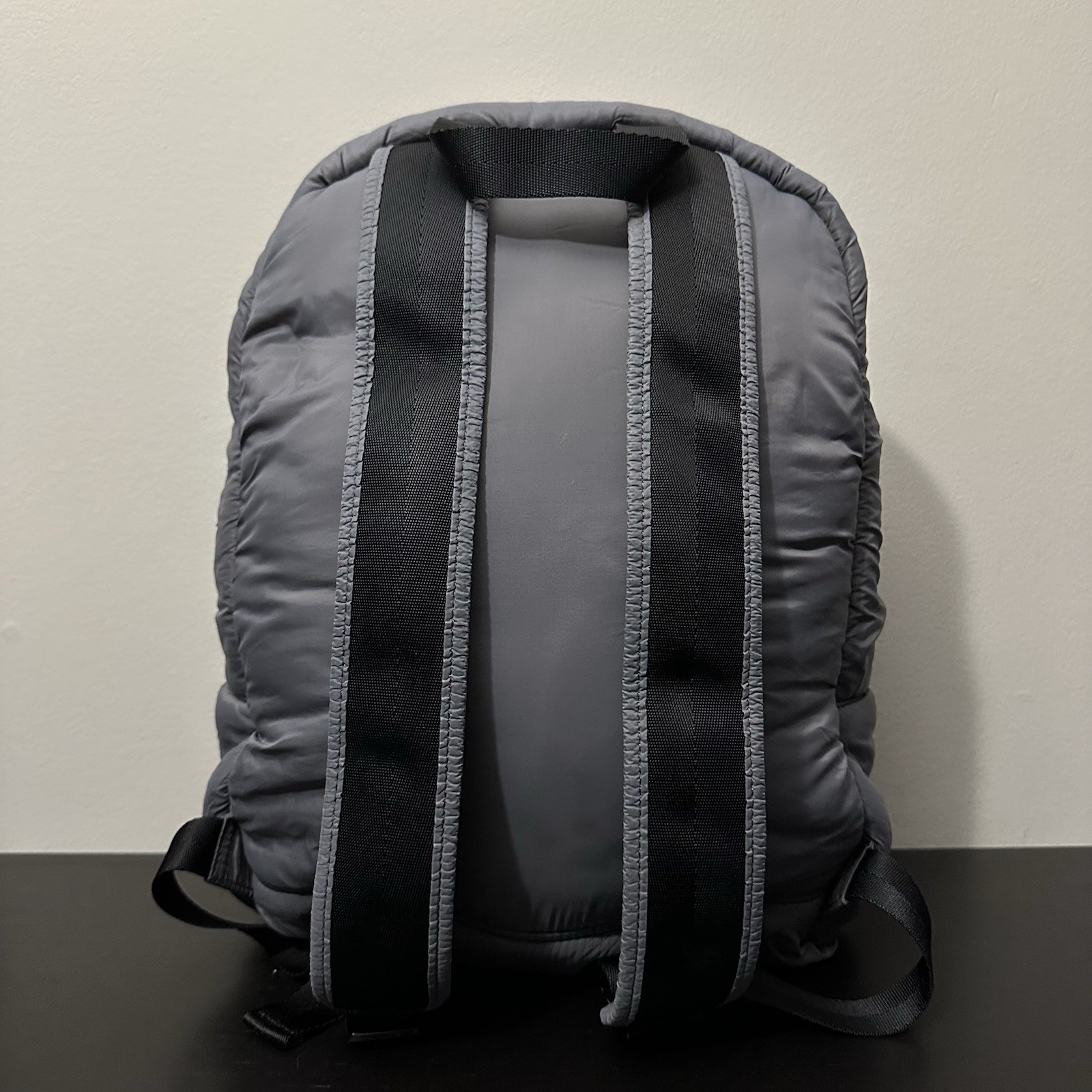 Kenzo Tiger Capsule Expedition Backpack Padded Nylon Charcoal Gray Embroidered