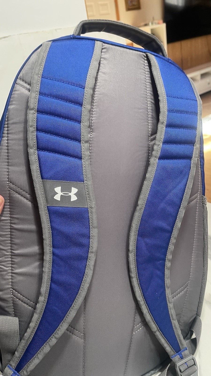 Under Armour Team Hustle Storm Backpack Royal Blue/Grey Water Repellant Bag