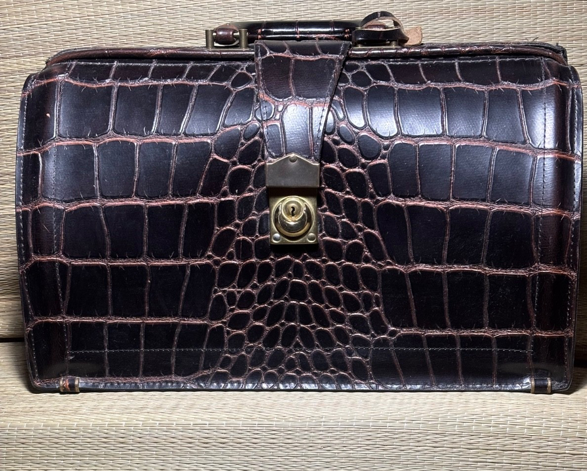 NEW Flying Horse Leather Doctor Bag Pharmacia & Upjohn, 2 keys,+Stethoscope NOS