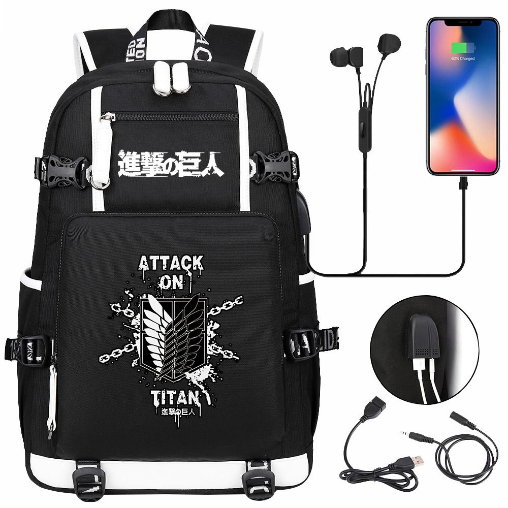 New Anime Cloud USB Laptop Backpack for Teens/ Students, School & Travel Daypack
