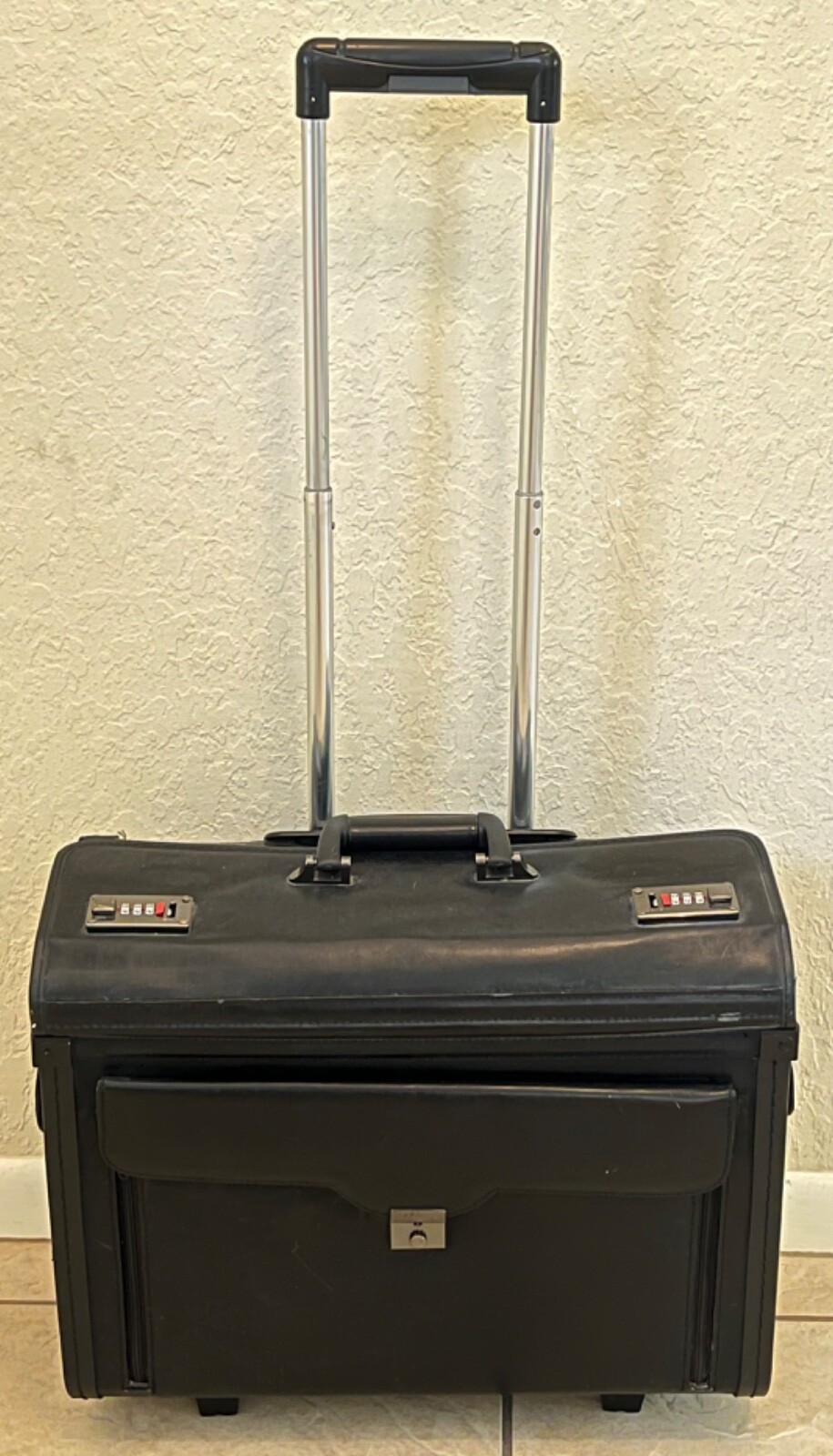 Rolling Briefcase Wheel Catalog Hard Case Sided Laptop Bag Lawyer Attache Chart