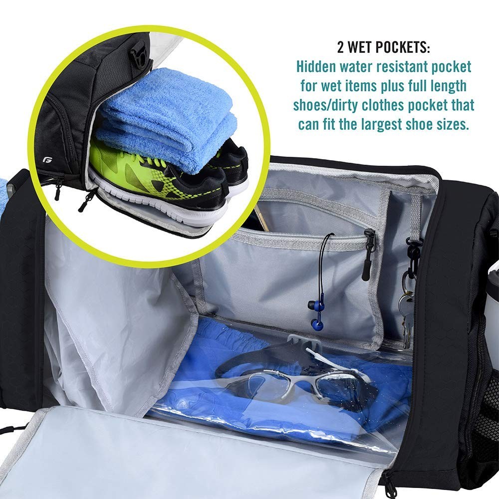 Ultimate Gym Bag 2.0: The Durable Crowdsource Designed Medium (20″), Black