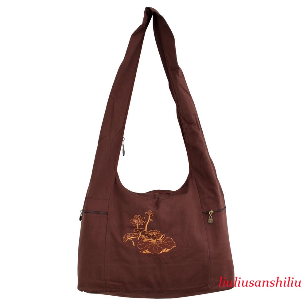 1pcs Buddhist Supplies Monk Pack Shoulder Bag Packages Cotton Canvas Buddha Bags