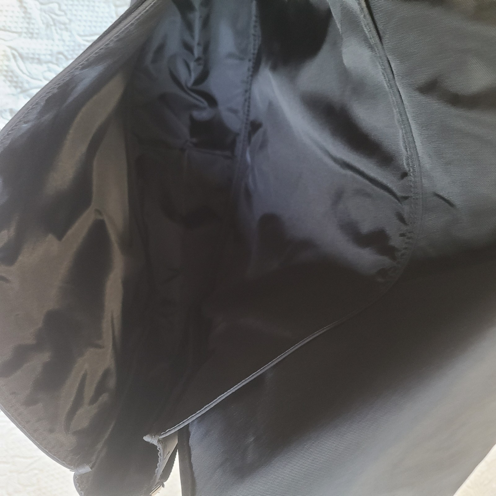 Emporio Armani Parfums Messenger Shoulder Cross Body Bag Laptop Black Nylon NWOT