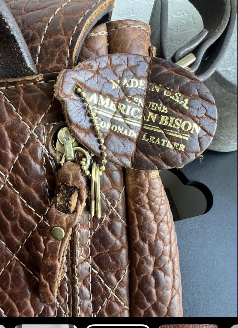 Coronado Bison Leather Messenger Bag