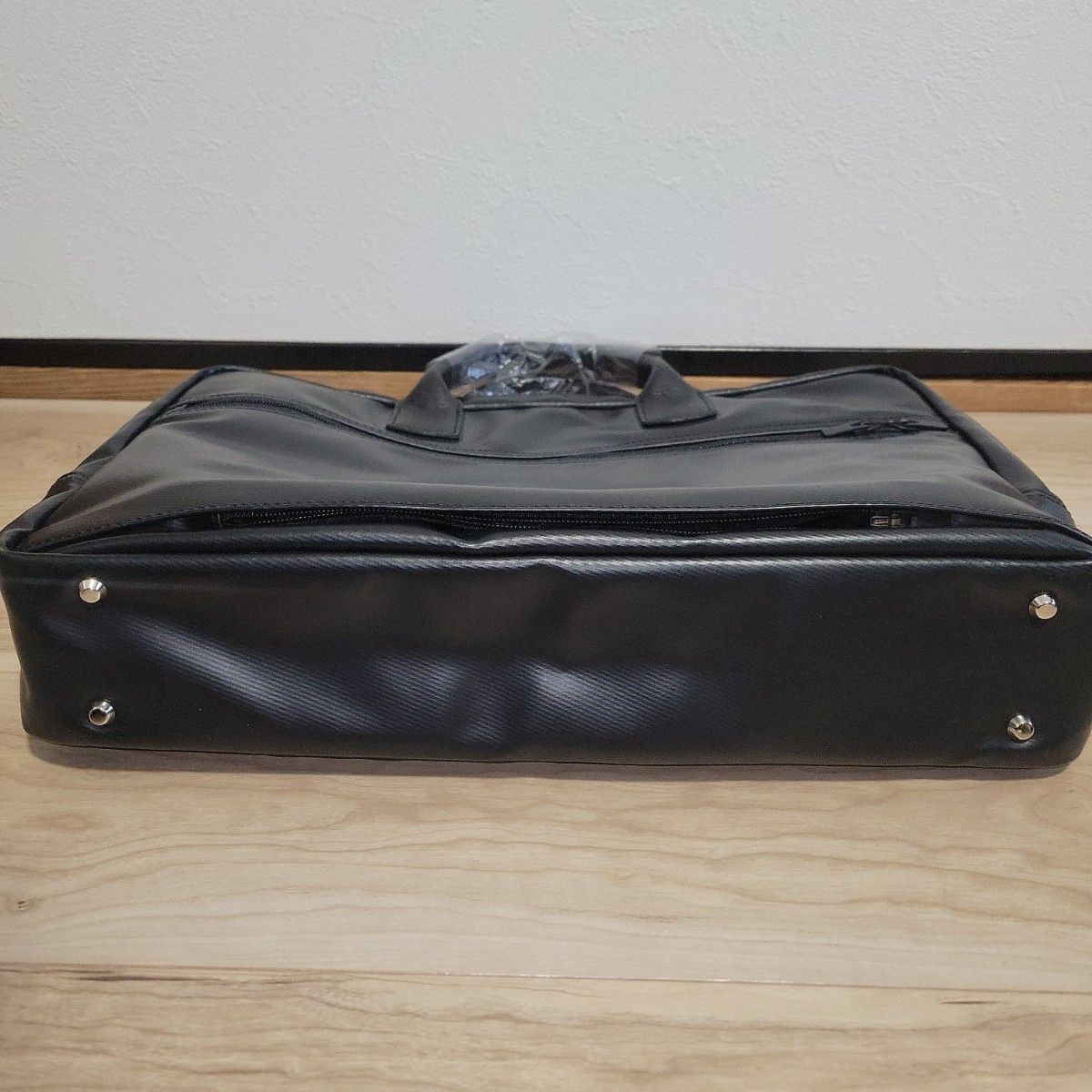 Porter Real Briefcase Black PVC Leather Business Bag 820-07264 Mint New Japan