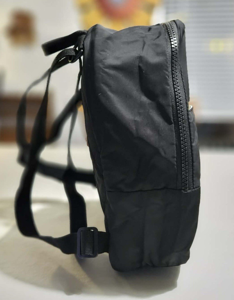 Adidas Linear Mini Backpack Black Gold Zip Small Travel Bag Unisex Excellent