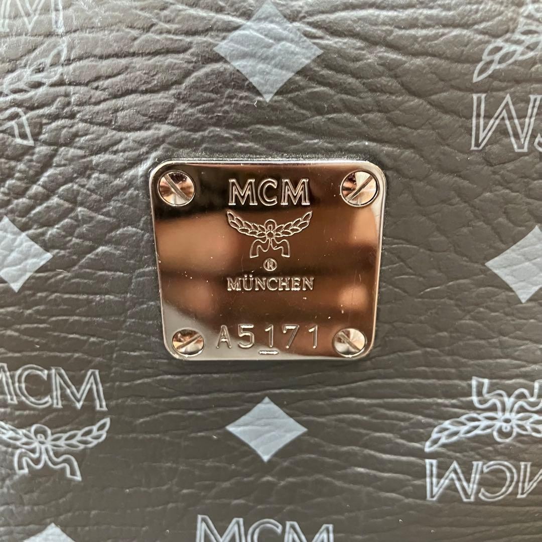 MCM Backpack All-over Print Visetos Studded Leather Black 41cm x 33cm x 15.5cm
