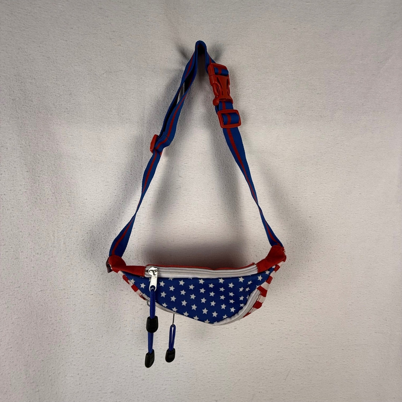 Unbranded Fanny Pack Unisex OS Red White Blue American Flag Stars Stripes Bag