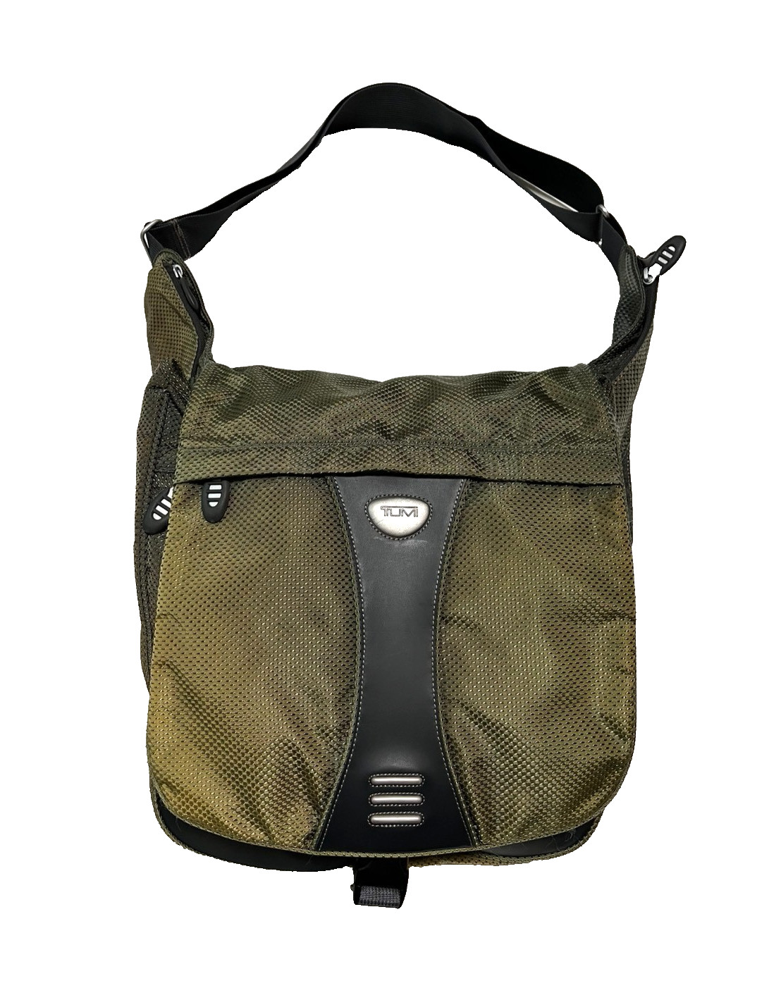 TUMI T2 Olive Green Technical Shoulder Bag Messenger Style A4 Minimal