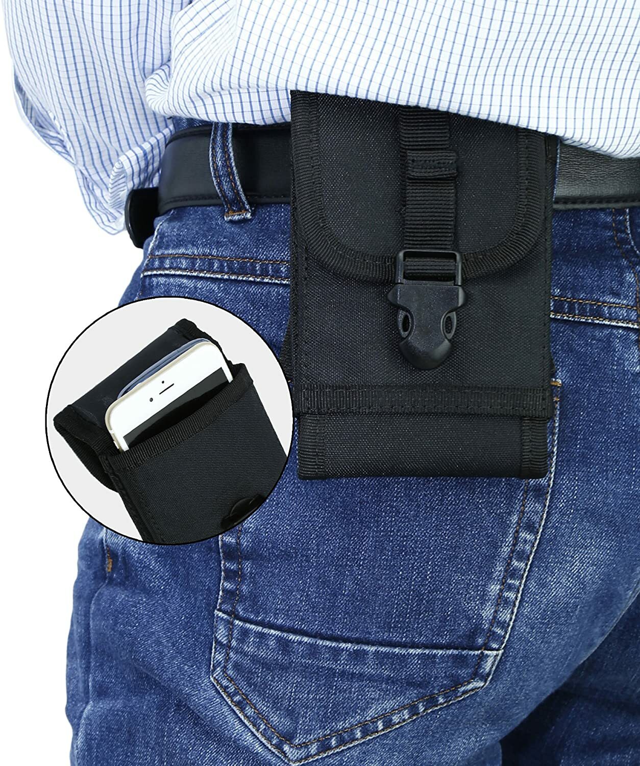 Tactical Cell Phone Holster Pouch Gadget Waist Pack Attachment Belt Holder Bag
