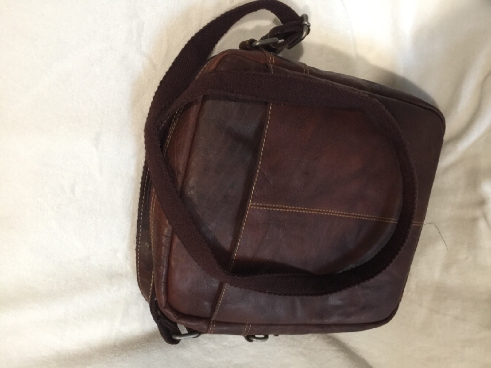 Jack Georges Voyager Collection Full Size Crossbody 7206 brown