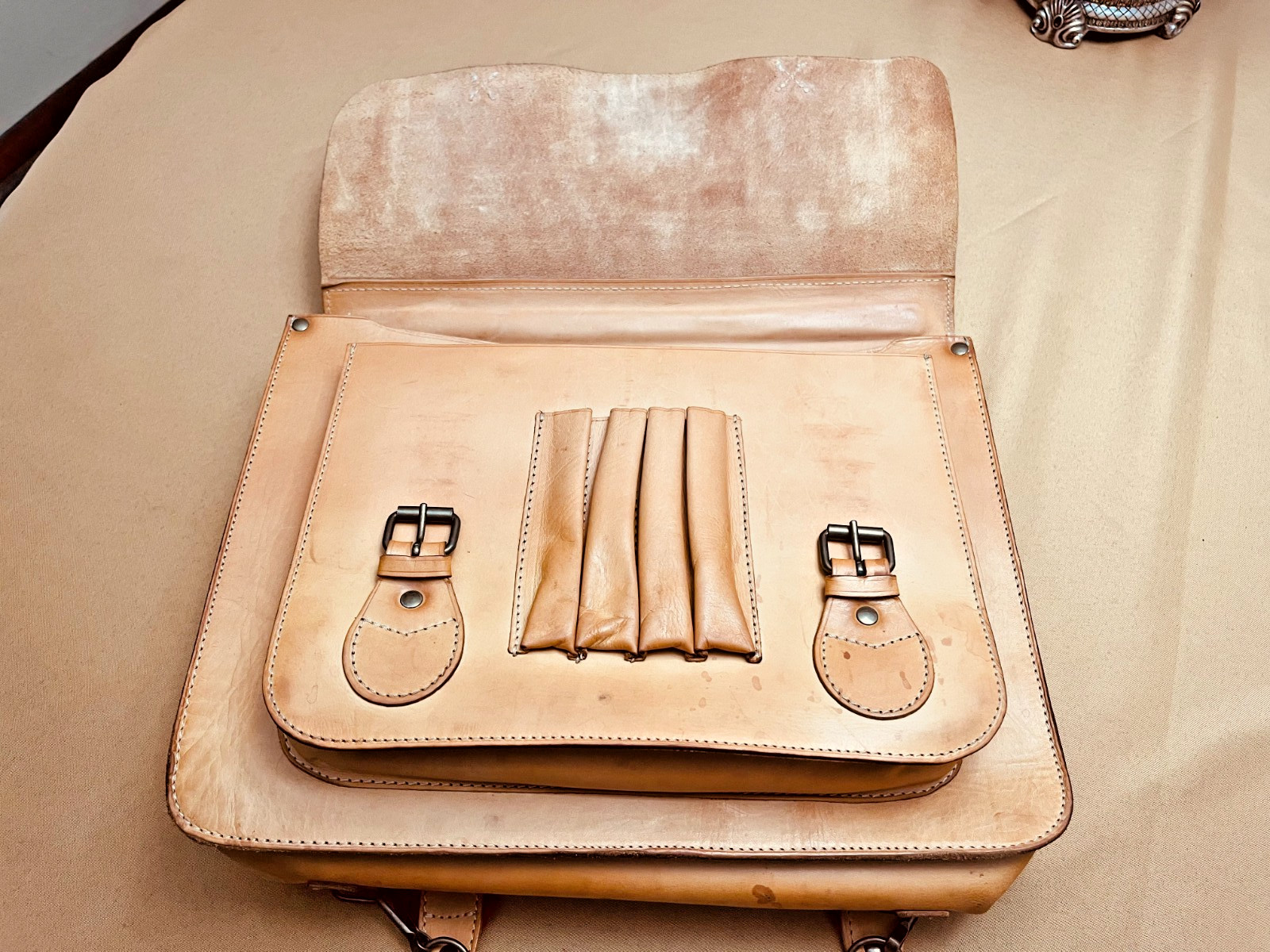 ORIGINAL BREE Thick Tan Leather Briefcase / Satchel / Backpack – GERMANY
