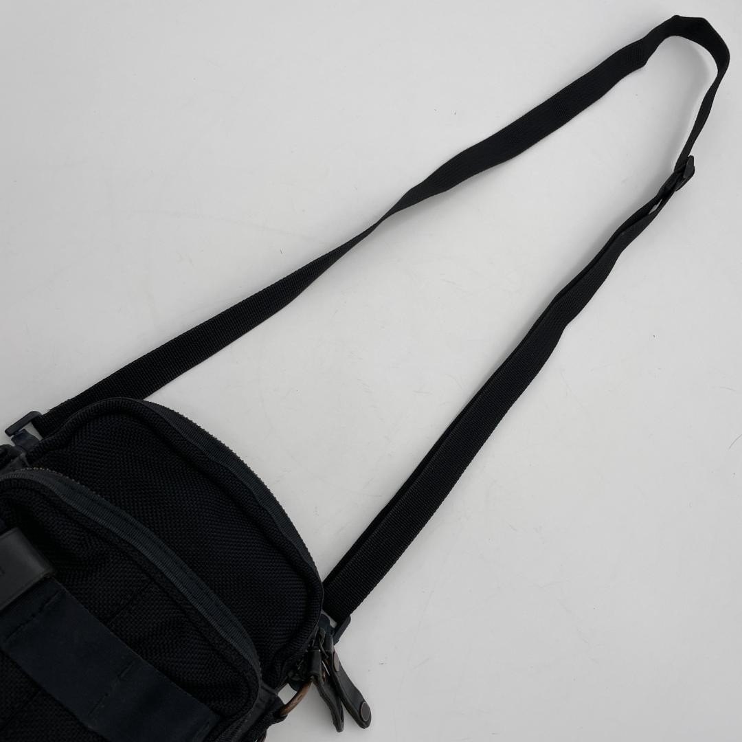 PORTER Shoulder Bag Nylon Black Crossbody Yoshida Kaban 14x19x6cm Strap 110cm