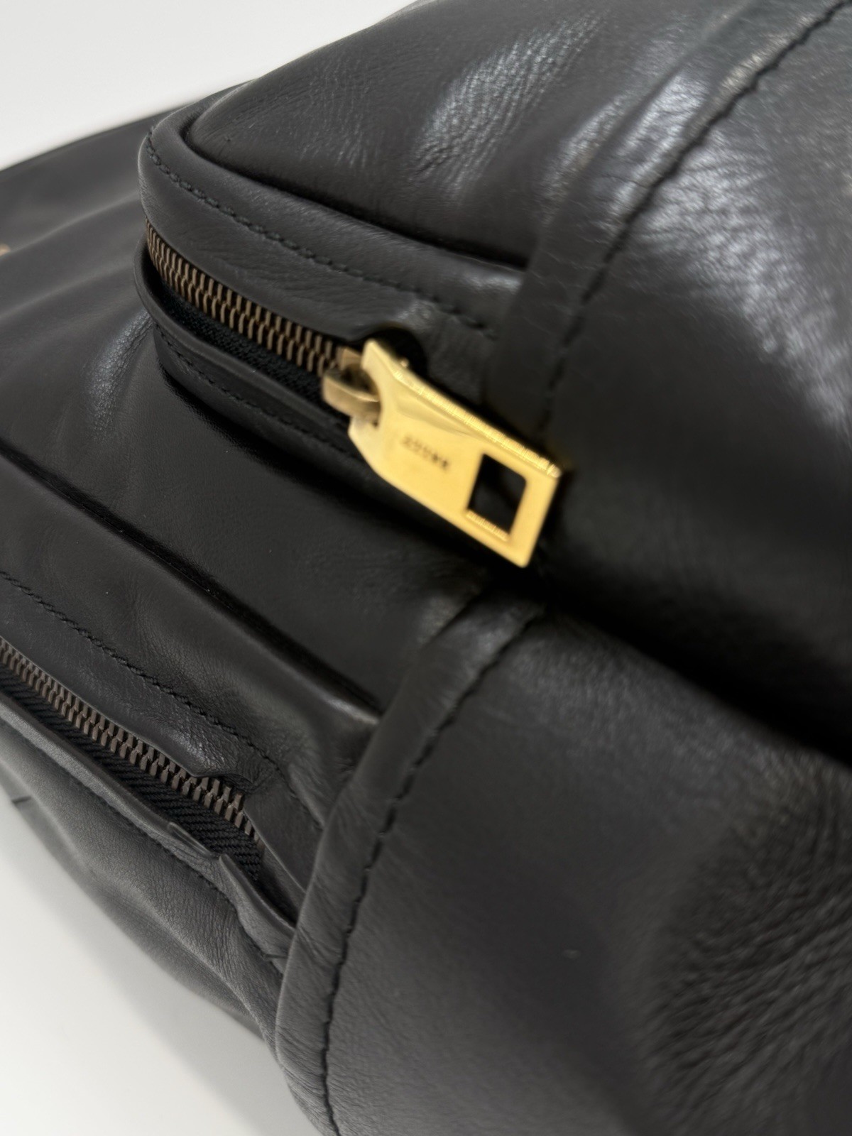 Bally Thunder Leather Backpack Black Calfskin Gold Hardware Luxury Designer Bag