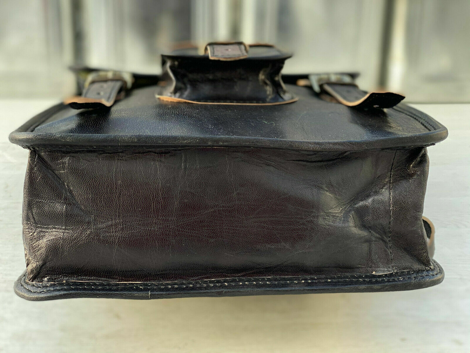Leather messenger laptop satchel handmade vintage bag GVB Best Seller genuine