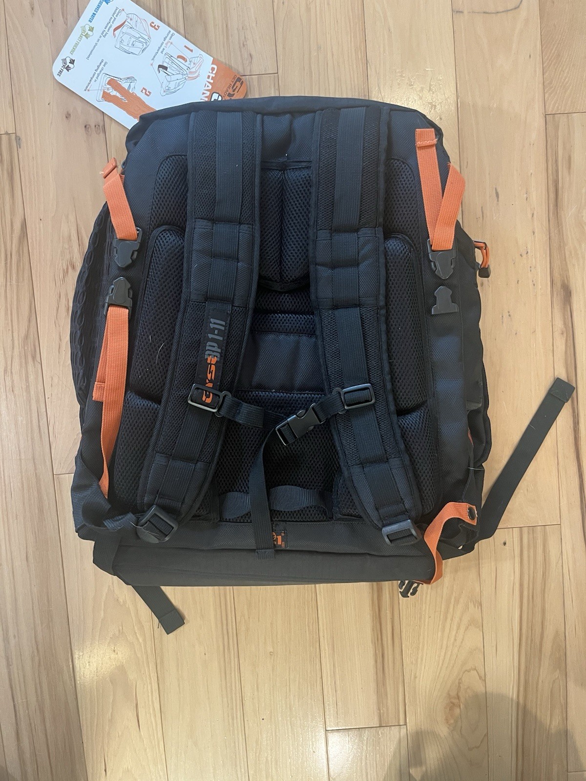 BP1-15 TRIATHLON TRANSITION AND MULTI SPORT BACKPACK Black And Orange