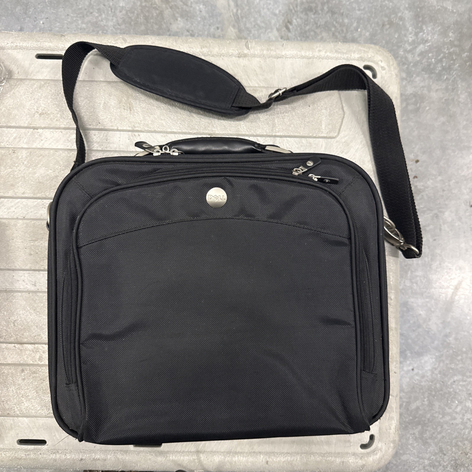 DELL Multi Pocket Black Nylon Padded Laptop Bag Briefcase Attache Case NEW