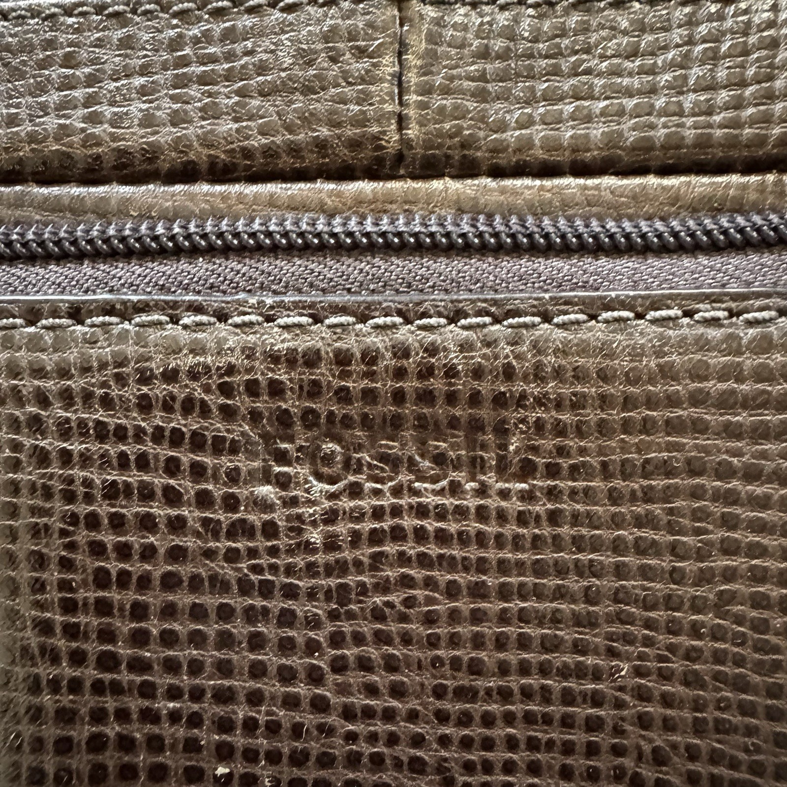 Fossil estate document Leather Trim Bag Tan Brown