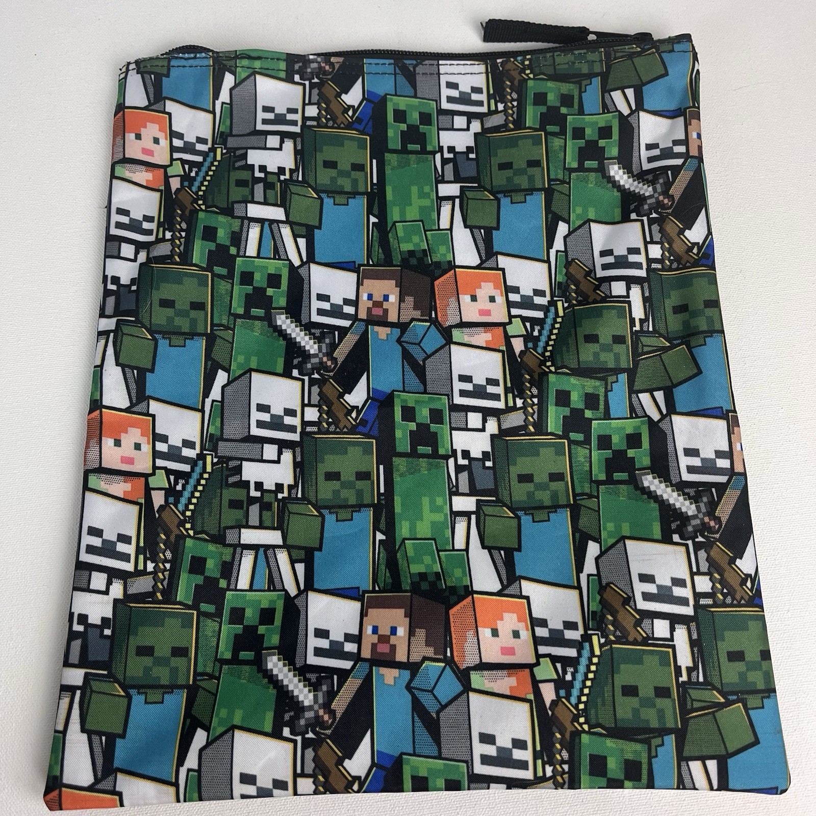 Bio World Minecraft Mojang Multi Character Zippered Microsoft Sleeve Bag 13×10″