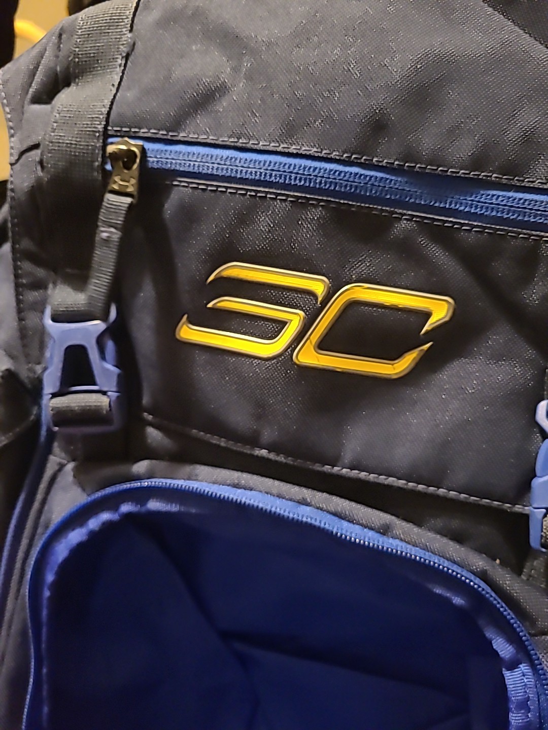 Under Armour Steph Curry Backpack SC30 OSFA Large Adult Storm Bag Blue Yellow