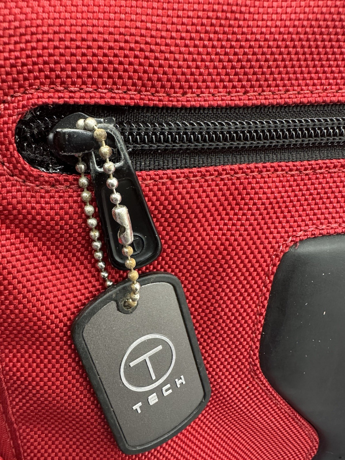 Tumi T-Tech Red Canvas Style Messenger Crossbody Bag