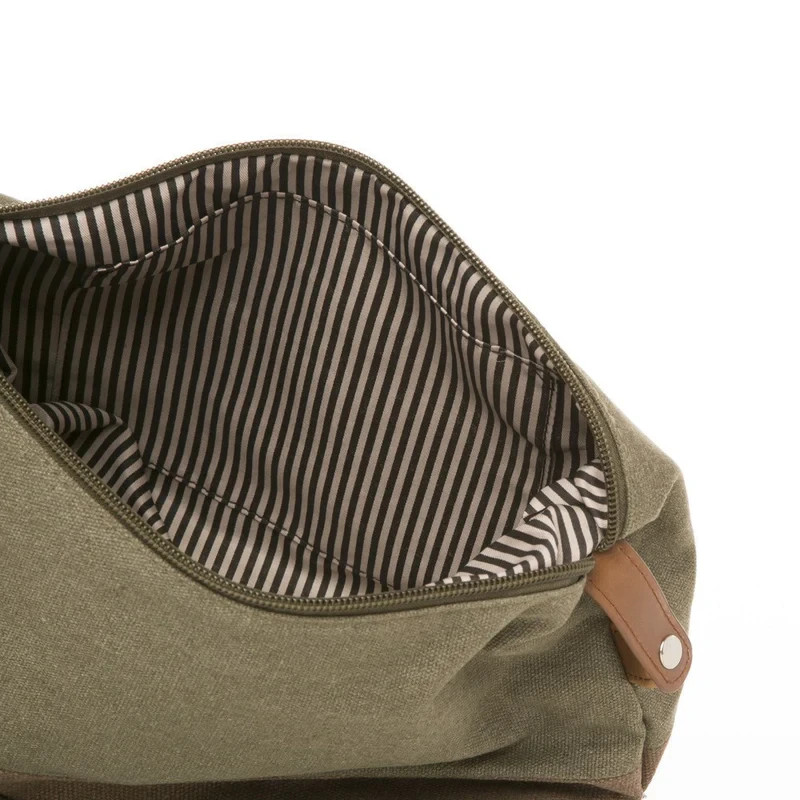 NEW Brouk & Co. olive green brown Parker shave Dopp travel storage Toiletry Bag