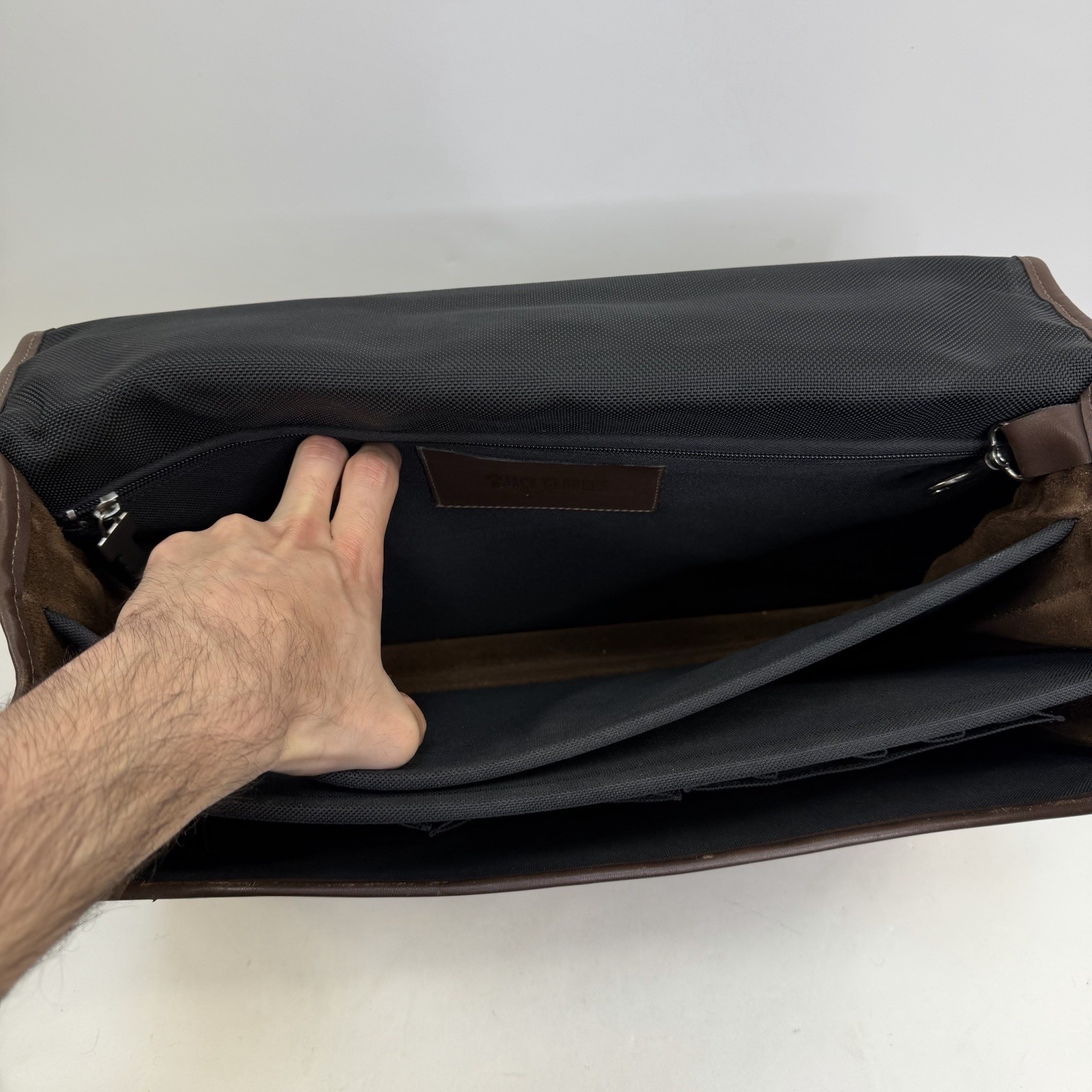 Jack Georges Brown Leather Briefcase Messenger Flap Bag Lock w/ Keys – 16” – USA