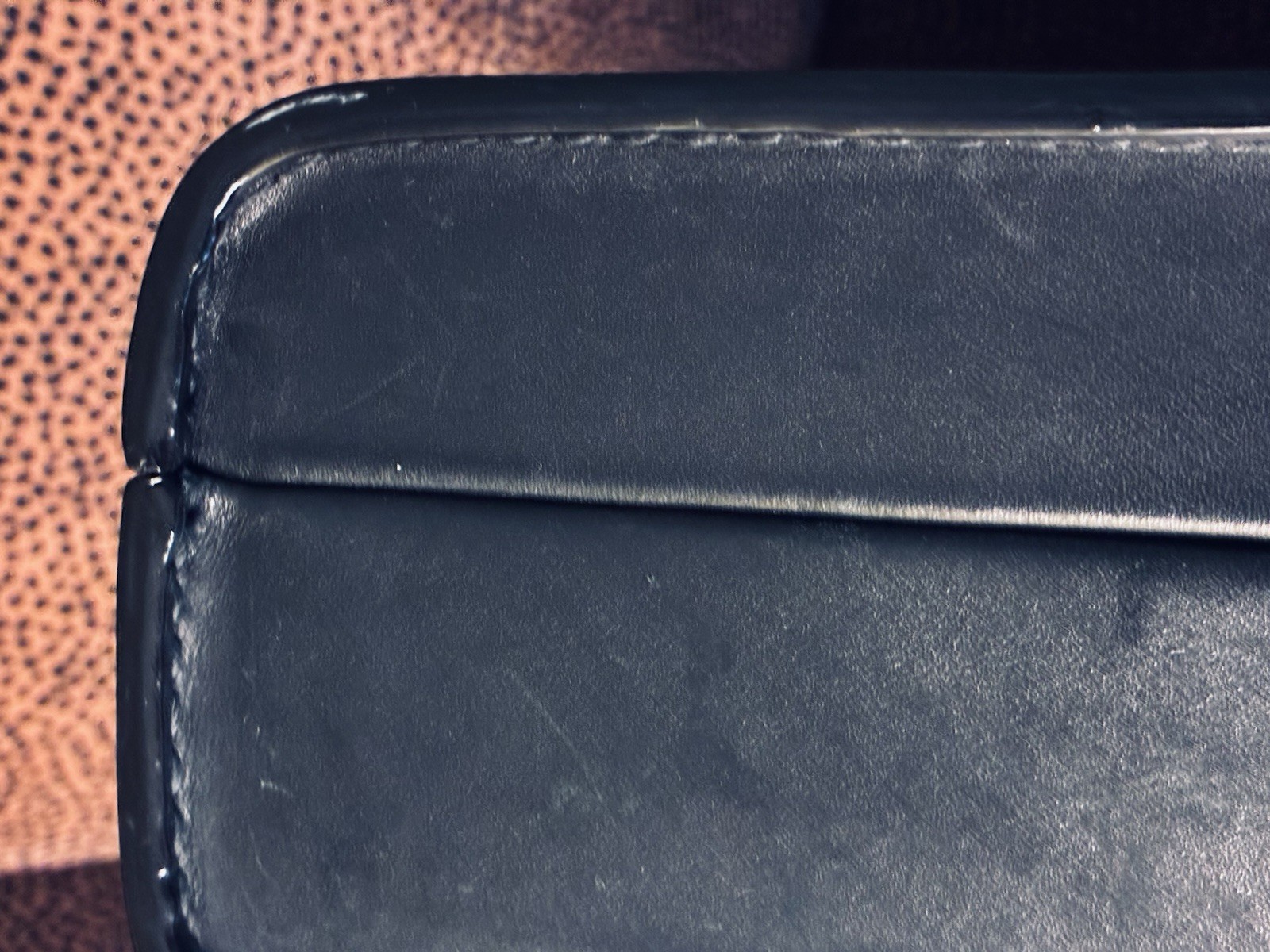 Korchmar Black 19” Briefcase Dual Combination Flip Lock Soft Patina Leather*GUC