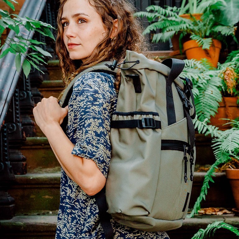 Brown Buffalo Conceal Tote 21L Backpack Shoulder Bag Cordura Black Green
