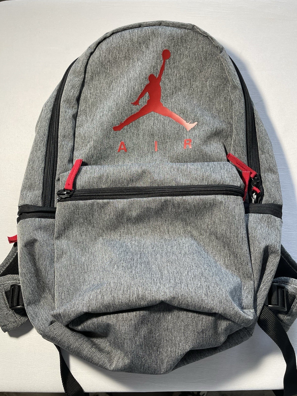 Nike Air Jordan Jumpman Carbon Heather Large School Backpack Grey Laptop Bag