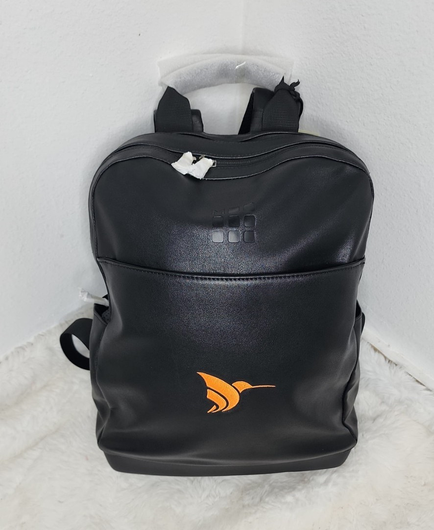 Moleskine Black Backpack Adjustable Strap Zip Closure Outer Pockets computer to